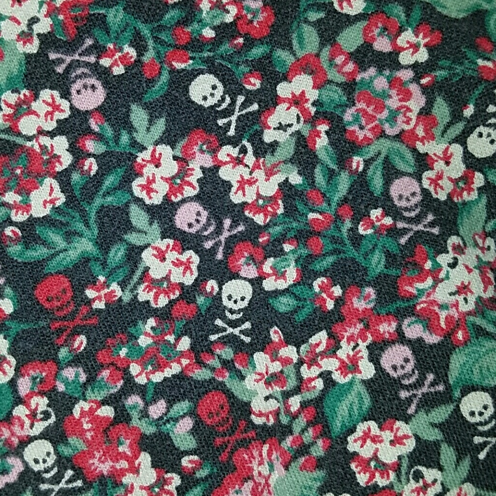 Flower and Skull Pattern Hoodie Cute!